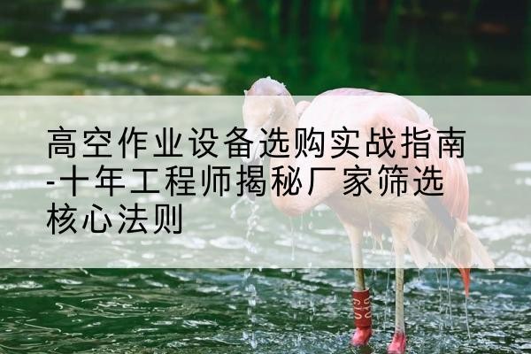 莎车剪叉式升降机厂家-高空作业设备选购实战指南-十年工程师揭秘厂家筛选核心法则