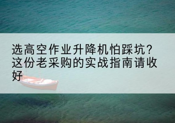 莎车高空作业升降机厂家推荐-选高空作业升降机怕踩坑？这份老采购的实战指南请收好
